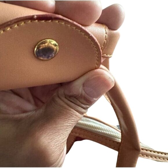 Womens Multicolor Print Tote Bag with Tan Leather Handles & Accents - Picture 12 of 16